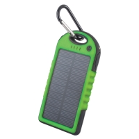 Solar power bank 5000 mAh PB-016 green