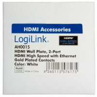 Logilink HDMI Wall Plate AH0015 2 x HDMI female